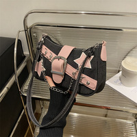 2025 nouvelle mode Denim à la mode filles sac à main chaîne épaisse petite fermeture éclair fourre-tout sacs à bandoulière pour femmes sac à main