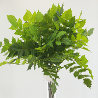 Feuilles artificielles de mahonia au toucher réel en gros pour décorations de mariage, Noël, Pâques - pour la maison, l'hôtel, le jardin