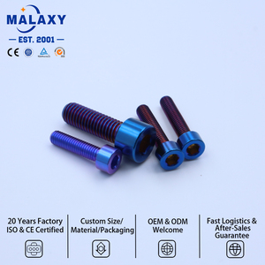 Vis à tête hexagonale en titane MALAXY DIN912 GR5, grade 10, anodisée, M5 M6 M8, directement de l'usine - Product Image 2