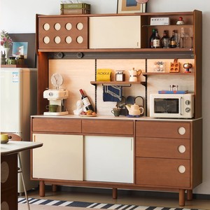 Solid Wood <b>Sideboard</b> Vintage Style Storage Cabinet For Living Room <b>Kitchen</b> Use - Product Image 1