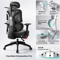 Chaise de bureau ergonomique inclinable Yazhi, chaise de jeu confortable pour la maison avec maille et mousse pour des longues sessions sans fatigue