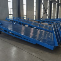 Rampe mobile hydraulique en acier inoxydable Lemax LDR10 8 tonnes 10 tonnes avec garde-corps de 1100 mm pour points de chargement et de déchargement temporaires