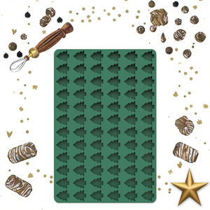 Moule en silicone <span class=keywords><strong>Konbo</strong></span> Green 140 cavités antiadhésif en forme de mini sapin de Noël, écologique, compatible lave-vaisselle, pour chocolat, fondant, bonbons, biscuits - Product Image 5