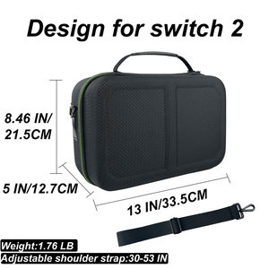2025 nouveau étui de rangement de protection Portable noir avec 20 fentes de jeu pour <span class=keywords><strong>Nintendo</strong></span> <span class=keywords><strong>Switch</strong></span> 2 tous les accessoires - Product Image 3