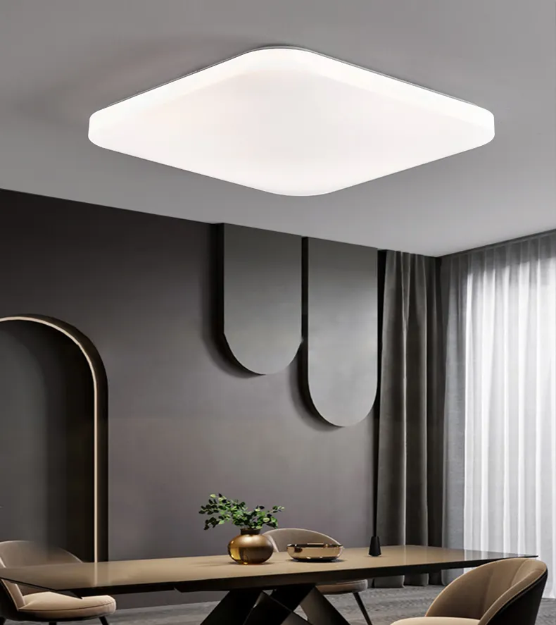 Banqcn Modern Design Led Plafondlamp 24W Afstandsbediening Dimbaar 3cct Flush Gemonteerd Witte Lamp Voor Badkamer En Slaapkamer