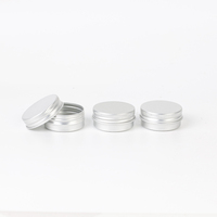 Récipient en aluminium avec bouchon à vis 5mL 10mL 30mL 50mL 60mL 80mL 100mL 120mL 150mL 180mL Boîte ronde argentée pour cosmétiques avec couvercle en étain