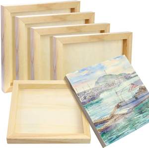 Yukmin carré inachevé blanc en bois bercé planches de peinture pour artisanat <span class=keywords><strong>dessin</strong></span> peinture versant bois brûlant - Product Image 1