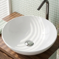 Forme ronde Comptoir en céramique de couleur blanche Bonne qualité Sanitaire Lavabo Salle de bain Art Évier Bol