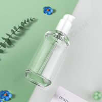 Bouteille de luxe Boston Lotion sérum nettoyant transparent soins de la peau PET poids lourd 200ml 76g bouteille en plastique PET à paroi épaisse