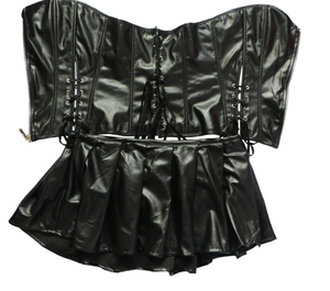 Lingerie Sexy in Vendita, Corsetto Nero con Gonna, <span class=keywords><strong>Abito</strong></span> Taglia Grande per Donna - Product Image 4