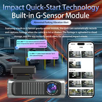Cámara para Coche 4G LTE Remota con Doble Lente 2K+1080P, GPS y Beidou, Doble Posicionamiento, WiFi, Monitoreo de Estacionamiento, 256GB, DVR para Coche, Caja Negra con IA
