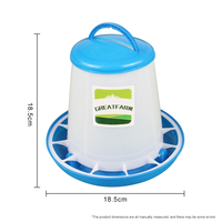 GREATFARM FT04 Seau d'alimentation pour volailles de 1,5 kg avec poignée |   Mangeoire anti-déversement |   Mangeoire en plastique légère pour poussins