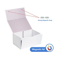 Boîte cadeau rigide pliable magnétique de luxe, boîte d'emballage pliable personnalisée avec logo noir pour vêtements, parfums, cadeaux de mariage