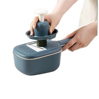 Coupe-légumes multifonctionnel pour cuisine domestique, avec panier égouttoir en PP, râpe et trancheuse à radis, fonctionnement manuel, vente en gros