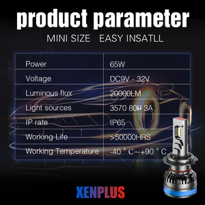 Canon plus — phare automobile Led F65 4300K, 20000lm, H1, H3, H7, H11, H13, 9005, 9006, 9012, 9004, 9007, meilleure vente - Product Image 2
