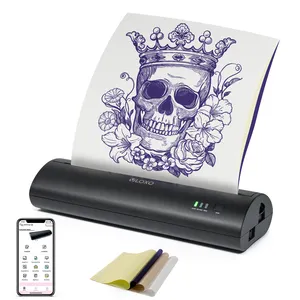 Portable USB+BT 203DPI Mini Thermal Tattoo Printer Thermal Tattoo Stencil Marker Machine Copier