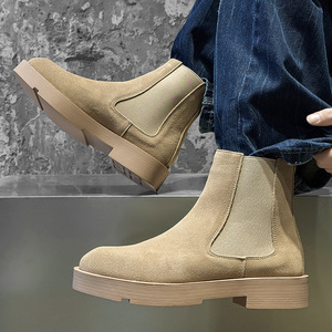 66618 britannique rétro décontracté hommes bottes de travail grande taille mode hommes <span class=keywords><strong>en</strong></span> <span class=keywords><strong>cuir</strong></span> <span class=keywords><strong>chelsea</strong></span> bottes - Product Image 4