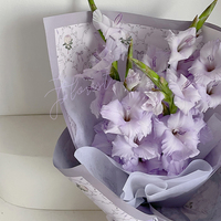 Papier d'emballage de fleurs à imprimé floral de luxe de style coréen Offre Spéciale Bouquets de papier de créateur pour l'emballage de cadeaux le jour de la Saint-Valentin