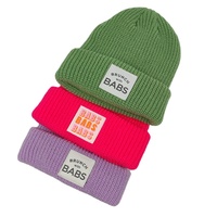Berretto Lavorato a Maglia con Etichetta Tessuta Personalizzata, Cappello Invernale Unisex in Acrilico, Berretti Invernali Lavorati a Maglia con Logo Personalizzato
