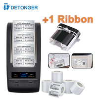 Detonger DT60S Kode Batang Pembuat Label Kode QR Android IOS Luar Kabel Label Thermal Transfer Printer