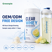 Poudre de protéines de lactosérum transparente Greenpie OEM, saveur citron-lime, sans sucre, mélange pour boisson protéinée transparente