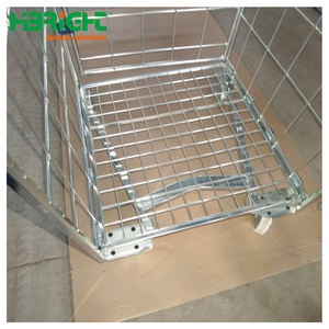 Supermarket Wire Mesh <b>Trolley</b> Metal Milk Transport Roll Container - Product Image 6