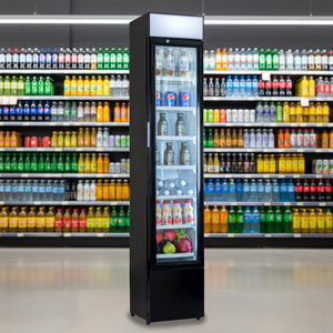 Trending Product Glass Door <b>Mini</b> Fridge SC-105L Slim Upright Commercial Fridge Beverage Display Fridge For Beverage - Product Image 1