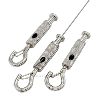 Pince de câble en laiton de haute qualité avec revêtement en nickel et crochet éclairage réglable et clip de câble métallique suspendu pour photos