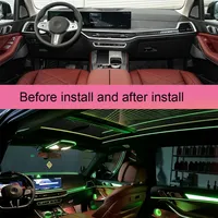 Kit d'éclairage d'ambiance pour voiture, pour BMW, toit panoramique, lecture et écran, commande centrale, 4 portes, lumière cristalline, éclairage intérieur LED 12V