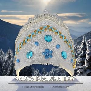 Muñeca Musical <span class=keywords><strong>Snegurochka</strong></span>, Decoración Navideña Rusa Azul para el Hogar, Uso en Exteriores, MOQ 100 Piezas - Product Image 5