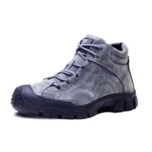 OEM couro isolamento anti skid óleo resistente aço toe botas pele quente forro inverno industrial segurança sapatos