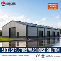 Entrepôt de stockage en structure acier ignifuge personnalisable, résistant au vent et à la neige, entrepôt de stockage industriel, conception gratuite