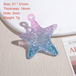 DIY fait à la main coquille étoile <span class=keywords><strong>de</strong></span> mer coquille acrylique pendentif à breloque perles en vrac conception acrylique plastique Lucite perles <span class=keywords><strong>personnalisable</strong></span> cheveux - Product Image 6