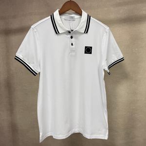 Polo à manches courtes 2026 de luxe, mode décontractée, coupe ajustée, vintage, 100% coton, Stone Business Island - Pour Hommes - Product Image 2