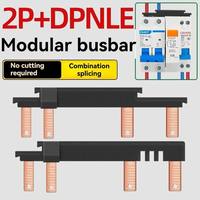Barra Colectora de Cobre Rojo de Alta Conductividad 2P+DPNLE, Bloque de Terminales PIN, Conector Modular para Interruptor de Circuito, Barra Colectora Tipo PIN de Cobre