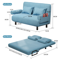 Canapé-lit pliant personnalisable OEM, convertible en lin, 3-en-1, multifonctionnel, pour hôtel, bureau, VLranlife