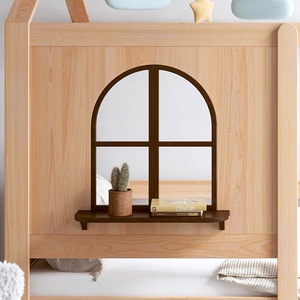 <span class=keywords><strong>Lit</strong></span> d'enfant simple superposé en bois massif <span class=keywords><strong>Lit</strong></span> <span class=keywords><strong>surélevé</strong></span> dans les arbres Facile à assembler avec fenêtre Style moderne - Product Image 5