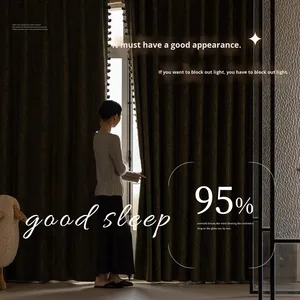 Nam Pháp sang trọng phong cách cổ điển rèm cửa retro màu xanh lá cây Jacquard Chenille Màn phòng ngủ cửa sổ valances rèm cửa cao cấp - Product Image 2