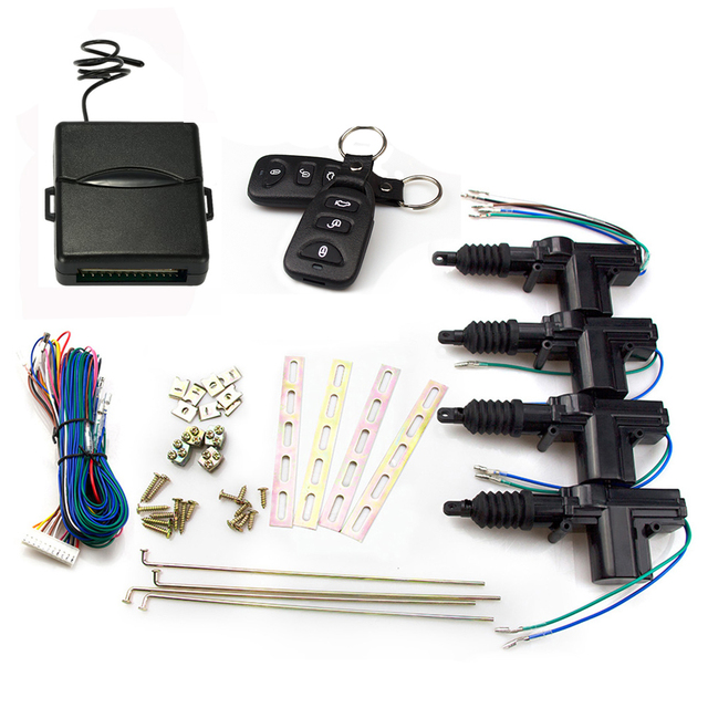 Remote Central Locking System for Car Door Lock Two Master Two Slaves Actuators VT-500A2+B