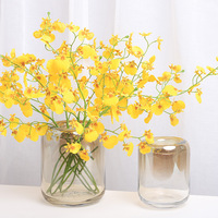 Bunga Anggrek Kuning Buatan 75cm, Bunga Oncidium Palsu untuk Dekorasi Pernikahan dan Rumah