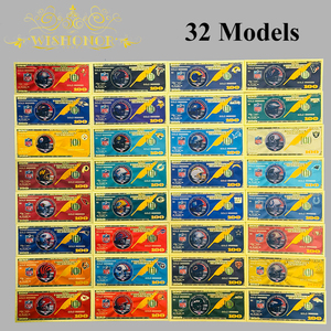 Nouvelles plaques d'or de football américain 2026 plaquées or 24 carats pour collection - Product Image 1