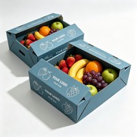 Boîte d'emballage en carton ondulé pour fruits et légumes, fabriquée avec des matériaux recyclés écologiques, robuste, pour l'expédition et l'envoi postal