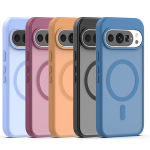 Funda Magnética Translúcida Esmerilada a Prueba de Golpes con Anillo Metálico de Carga Inalámbrica 360 para Teléfono Celular Google Pixel 11Pro XL 10 <span class=keywords><strong>Pro</strong></span> - Product Image 2