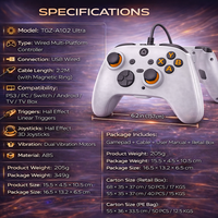 Manette multifonctionnelle filaire USB tout-en-un avec moteur de vibration, joystick, manette de jeu pour P3/Android/PC360/TVbox//Raspberry Pi