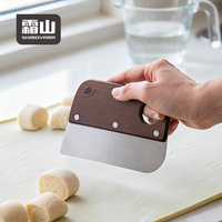 Outil de découpe de pâtisserie SHIMOYAMA, couteau chinois pour Mantou et Dim Sum, avec acier inoxydable 430 et manche en bois de cerisier