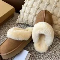 Sepatu Desainer Grosir 2026, Fashion Musim Dingin, Boots Salju Platform Bulu Lucu, Sandal Kulit Asli Bagian Atas Pergelangan Kaki