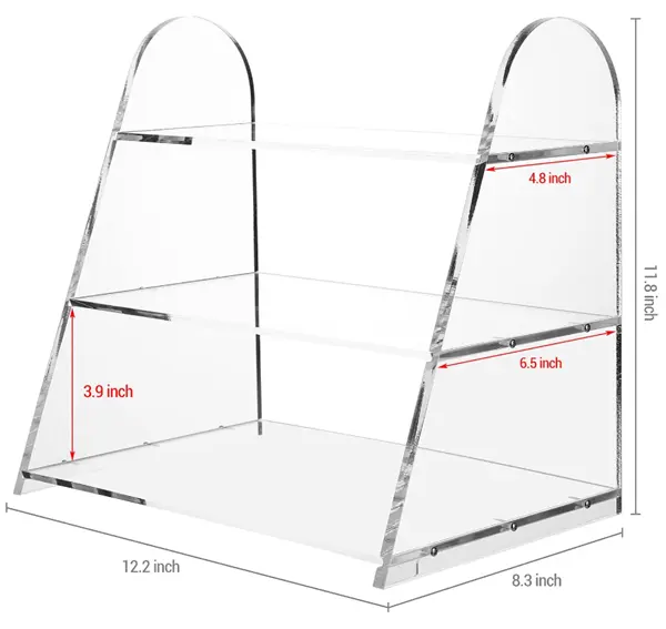 Three-tier Desktop Optional Cabinet Small Cake Bread Storage Acrylic Transparent Display Stand