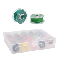 Bobines en plastique JP avec 25 couleurs de fils de Dacron bobines de fil à coudre pour ensemble de noyau de navette de Machine à coudre