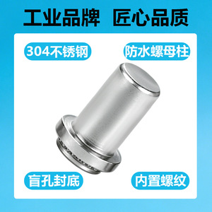 Écrou étanche en acier inoxydable 304 M3 M4 M5 M6 M8, goujon d'étanchéité pour trou aveugle, pour équipement de transport ferroviaire - Product Image 4