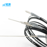 Capteur à fibre optique traversant T410 avec filetage M4, tube convexe étendu de 1,5 mm en acier inoxydable, câble de détection à fibre optique à distance moyenne
